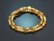 Golden Glow! Fancy Armband mit Citrin und Calcit Silber 925 vergoldet