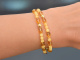 Golden Glow! Fancy Armband mit Citrin und Calcit Silber 925 vergoldet