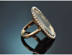 Um 1780! Seltener Sp&auml;trokoko Silhouette Ring mit...