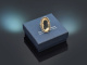 Um 1780! Seltener Sp&auml;trokoko Silhouette Ring mit Saatperlen aus Gold 585