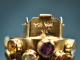 Circa 1965! Signed vintage Sputnik earclips by Hans Stern, Brazil, 750 gold