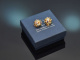 Circa 1965! Signed vintage Sputnik earclips by Hans Stern, Brazil, 750 gold