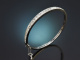 Circa 1950! An elegant bangle set with ca. 3.2 ct Old European Cut diamonds, in 750 white gold