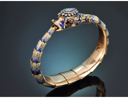 Schlesien 1836! Feinster Schlangen Armreif mit Diamanten...