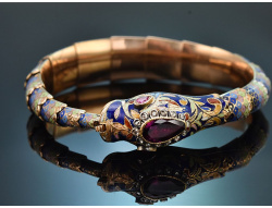 Schlesien 1836! Feinster Schlangen Armreif mit Diamanten...
