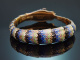 Schlesien 1836! Feinster Schlangen Armreif mit Diamanten und Emaille aus Gold 585