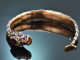 Schlesien 1836! Feinster Schlangen Armreif mit Diamanten und Emaille aus Gold 585