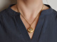 Um 1955! Schleifen-Brosche mit abnehmbarem Doppel Medaillon Diamanten Gold 585