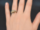 Stuttgart um 1985! Leoparden Ring mit Diamanten Smaragde Rubine Gold 750
