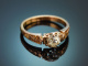 S&uuml;ddeutsch um 1900! H&uuml;bscher Ring mit 0,4 ct Altschliff Diamant aus Gold 585