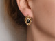 Circa 1910! Pretty traditional-style earrings with enamel,made from 800 gold-plated silver