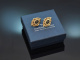 Circa 1910! Pretty traditional-style earrings with enamel,made from 800 gold-plated silver