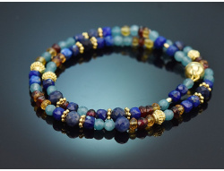 Colours of Morocco! Fancy Armband aus Lapislazuli Citrin...