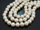 Classy Pearls! Elegant 3-strand cultured pearl necklace with a clasp in gold-plated 925 silver