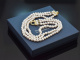 Classy Pearls! Elegant 3-strand cultured pearl necklace with a clasp in gold-plated 925 silver