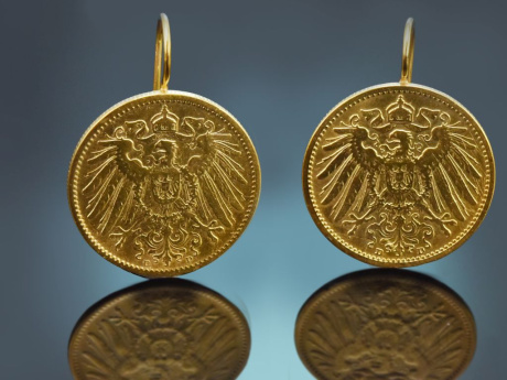 Pretty traditional-style coin earrings made from gold-plated silver