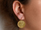 Pretty traditional-style coin earrings made from gold-plated silver