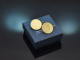 Pretty traditional-style coin earrings made from gold-plated silver