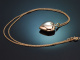 S&uuml;ddeutsch um 1900! Vergissmeinnicht Herz Medaillon Anh&auml;nger mit Kette Gold 585 und 333