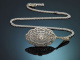 Hamburg um 1920! Edler Art D&eacute;co Diamant Anh&auml;nger mit Kette Gold 585 und 333 und Platin