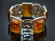 Fischland um 1950! H&uuml;bsches Polybern-Bernstein Armband aus Silber 835