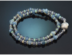 Sommerregen! Zweireihiges Edelstein Armband mit Saphir...