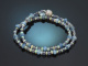 Sommerregen! Zweireihiges Edelstein Armband mit Saphir Opal und Silber 925