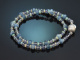Sommerregen! Zweireihiges Edelstein Armband mit Saphir Opal und Silber 925