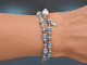 Sommerregen! Zweireihiges Edelstein Armband mit Saphir Opal und Silber 925