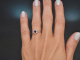 Bright Blue! Feiner Saphir Brillant Ring aus Wei&szlig;gold 750