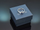 Bright Blue! Feiner Saphir Brillant Ring aus Wei&szlig;gold 750