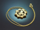 Italien um 1890! Feiner Mikromosaik Anh&auml;nger mit Kette aus Tombak und Gold