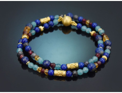 Colours of Morocco! Fancy Armband aus Saphir Lapislazuli...