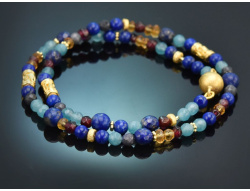 Colours of Morocco! Fancy Armband aus Saphir Lapislazuli...