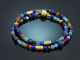Colours of Morocco! Fancy Armband aus Saphir Lapislazuli Citrin Achat Granat und vergoldetem Silber