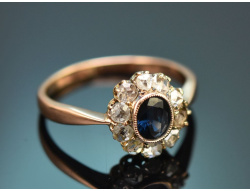 Hamburg um 1910! Historischer Saphir Ring mit...