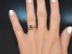 Hamburg um 1910! Historischer Saphir Ring mit Diamantrosen aus Gold 585