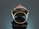 Italy circa 1880! Large silver lava cameo ring