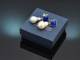 Modern Baroque pearl earrings with lapis lazuli and gold-plated 925 silver