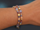 Morning Sky! Armband Turmalin Chalcedon Mondstein Tansanit Granat Silber 925 vergoldet