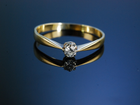 Ring Gold 585 Altschliffdiamant 0,1 ct um 1910