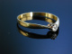 Ring Gold 585 Altschliffdiamant 0,1 ct um 1910
