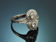 Um 1928! Edler Art Deco Ring mit Diamanten aus Wei&szlig;gold 585