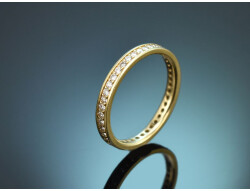 Um 1990! Feiner Diamant Alliance Ring mit 0,8 Carat...