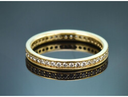 Um 1990! Feiner Diamant Alliance Ring mit 0,8 Carat...