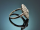 Schw&auml;bsich Gm&uuml;nd um 1930! Sch&ouml;ner Art Deco Diamant Ring aus Wei&szlig;gold 585