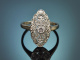Schw&auml;bsich Gm&uuml;nd um 1930! Sch&ouml;ner Art Deco Diamant Ring aus Wei&szlig;gold 585
