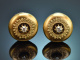 Circa 1890! Vintage earrings featuring diamond roses in 585 gold