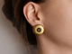 Circa 1890! Vintage earrings featuring diamond roses in 585 gold