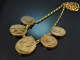 England circa 1890! Rare lava cameo necklace in gold-plated silver